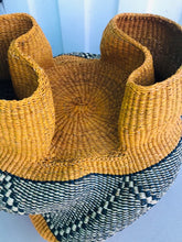 Load image into Gallery viewer, Double Headed Bassabassa Basket in Sunshine and Black Tribal
