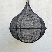 Load image into Gallery viewer, Handmade Moroccan Raffia Knotted Pendant Lamp Shade in Tan Small
