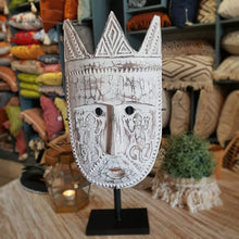 Load image into Gallery viewer, Tribal Crown Mask White Wash
