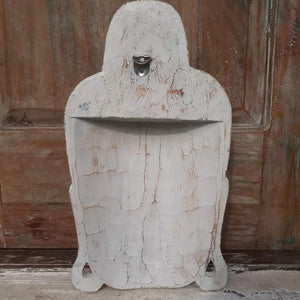 White Wash Buddha Head Mask Large