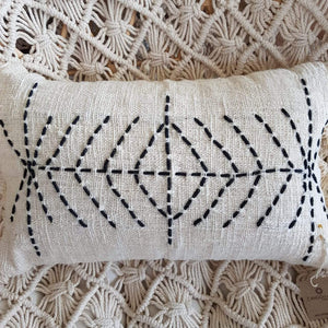 Lumbar Cushion Arrow Stitch Natural - bohemian-beach-house