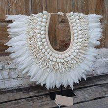 Load image into Gallery viewer, Medium Tribal Papua Necklace Stand White - bohemian-beach-house
