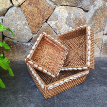 Load image into Gallery viewer, Set of 3 Hand Braided Rattan Baskets in Natural
