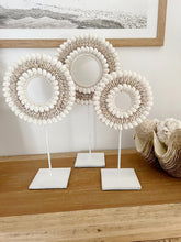 Load image into Gallery viewer, Cowrie and Bubble Shell Bohemian Hoops Décor
