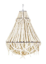 Load image into Gallery viewer, Wood Beaded Chandelier Natural - bohemian-beach-house

