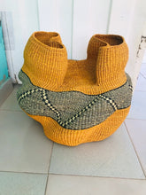 Load image into Gallery viewer, Double Headed Bassabassa Basket in Sunshine and Black Tribal
