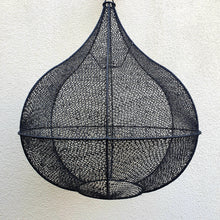 Cargar imagen en el visor de la galería, Handmade Moroccan Raffia Knotted Pendant Lamp Shade in Tan Small
