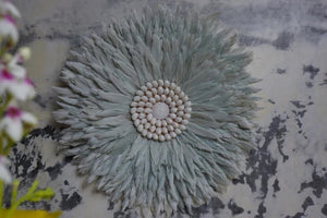 JUJU Hat Feather & Bubble Shell Decor Sage