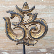 Cargar imagen en el visor de la galería, Hand Carved Wooden OHM Sign
