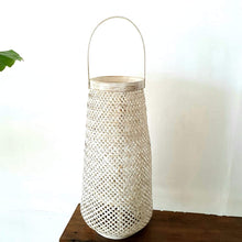 Charger l&#39;image dans la galerie, Bamboo Lamp Shade White wash - bohemian-beach-house
