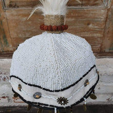 Load image into Gallery viewer, Tribal Feather War Bonnet Hat White - bohemian-beach-house

