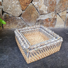 Load image into Gallery viewer, Set of 3 Hand Braided Rattan Baskets in Grey Trim
