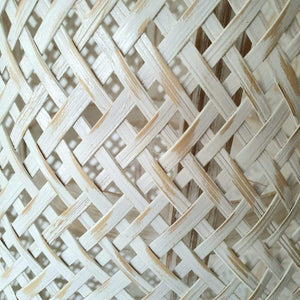 Bamboo Lamp Shade White wash - bohemian-beach-house
