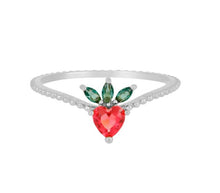 Load image into Gallery viewer, Prettiest Strawberry Ring in Silver
