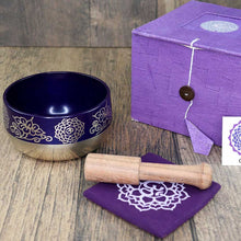 Laden Sie das Bild in den Galerie-Viewer, Purple Singing Bowl Gift Set 5 &quot;
