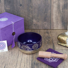 Load image into Gallery viewer, Purple Singing Bowl Gift Set 5 &quot;

