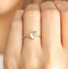Load image into Gallery viewer, Peachy peach Ring in Rose Gold
