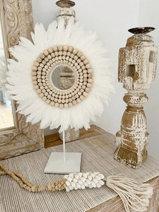 Feather and Beads Bohemian Hoops Décor