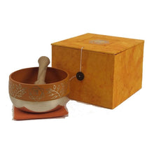 Load image into Gallery viewer, Orange Singing Bowl Gift Set 5 &quot;
