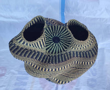 Cargar imagen en el visor de la galería, Double Headed Bassabassa Basket in Black Tribal
