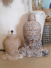 Cargar imagen en el visor de la galería, Natural Hand Carved Buddha Head Large
