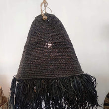 Laden Sie das Bild in den Galerie-Viewer, Natural Grass Large Cone Lamp Shade in Natural - bohemian-beach-house
