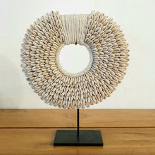 Load image into Gallery viewer, Set of 3 Cowrie Shells Disk Sculpture
