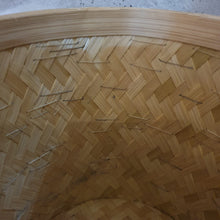 Cargar imagen en el visor de la galería, Round Beaded Medium Storage Boxes Bamboo in Blue
