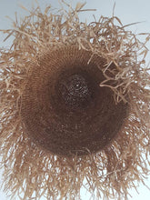 Charger l&#39;image dans la galerie, Natural Grass Large Cone Lamp Shade in Black - bohemian-beach-house
