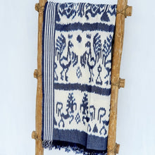 Load image into Gallery viewer, Light Indian Block Print Throw Blanket
